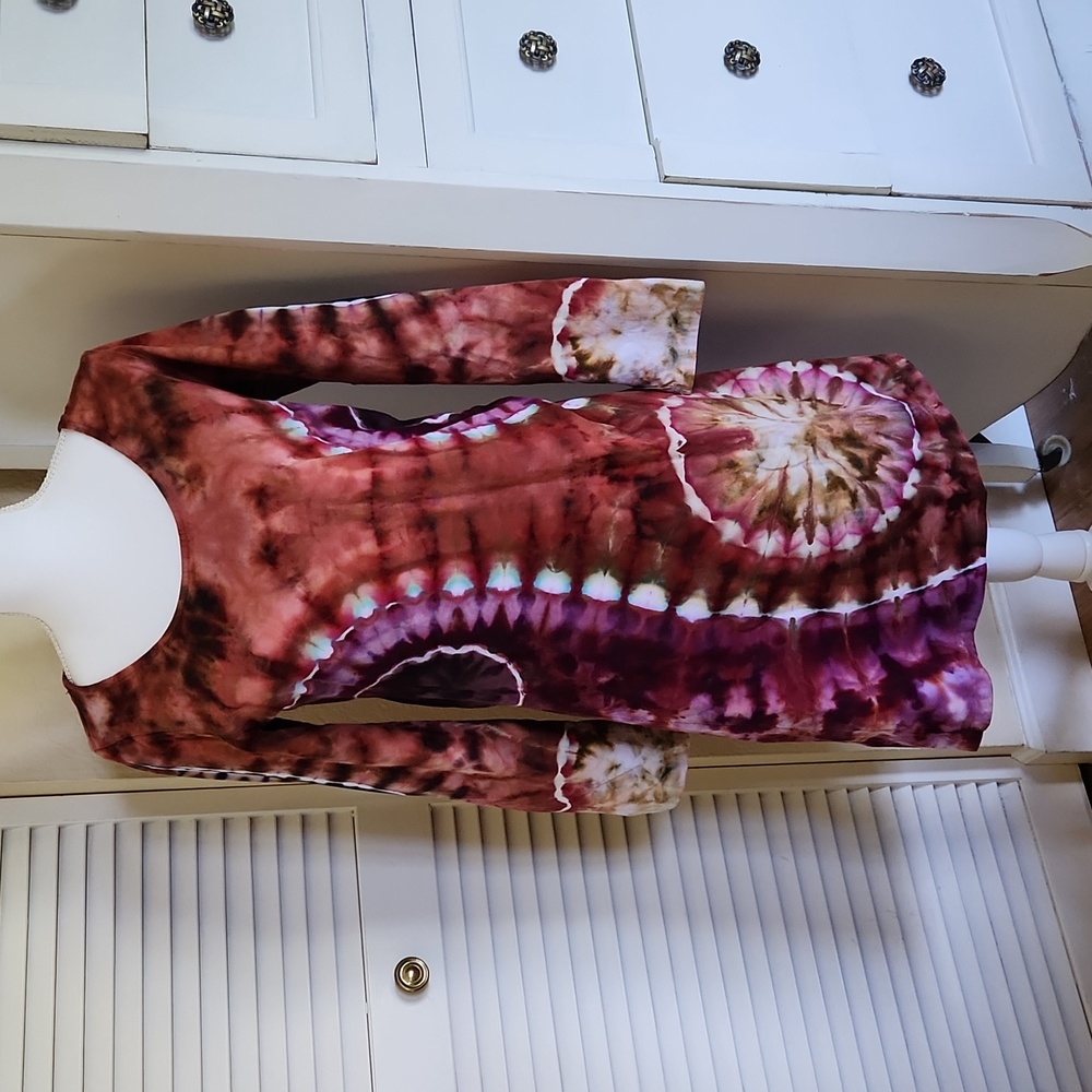 *NEW Custom Tie Dye Dress Unique Rare Festival Hippie Art